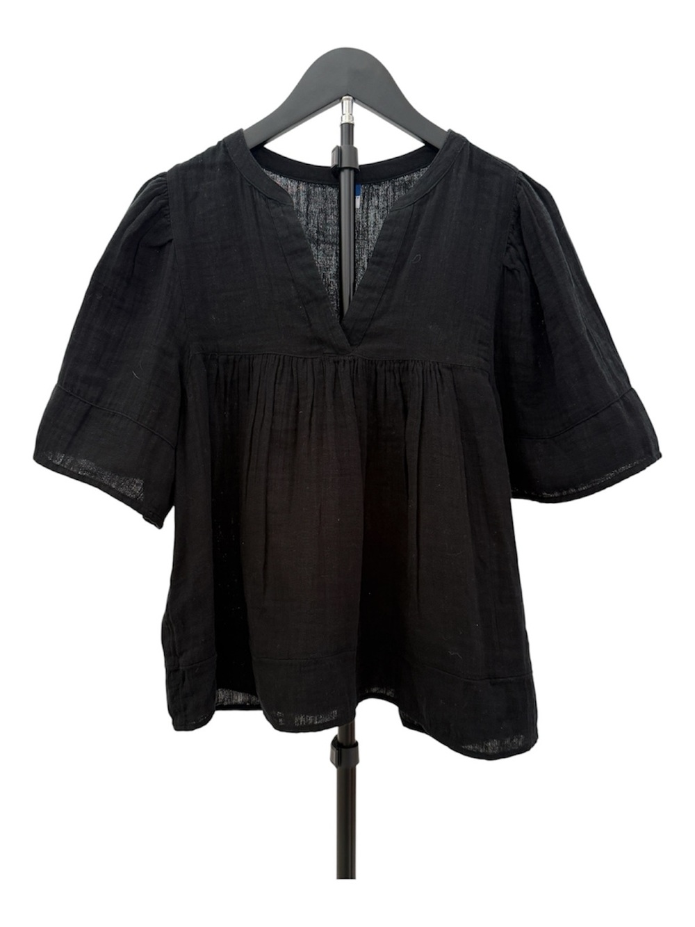 Old Navy Black Split V-Neck Tunic Top